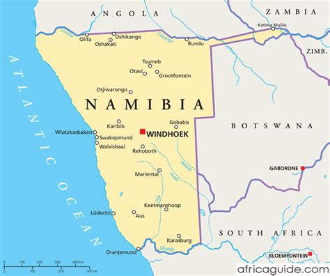 namibia capital city map